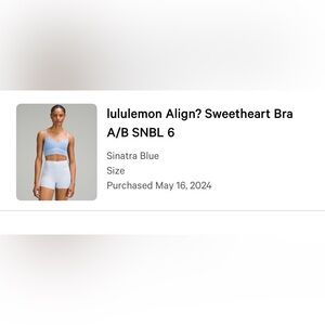 lululemon Align Sweetheart bra 6 - Sinatra Blue